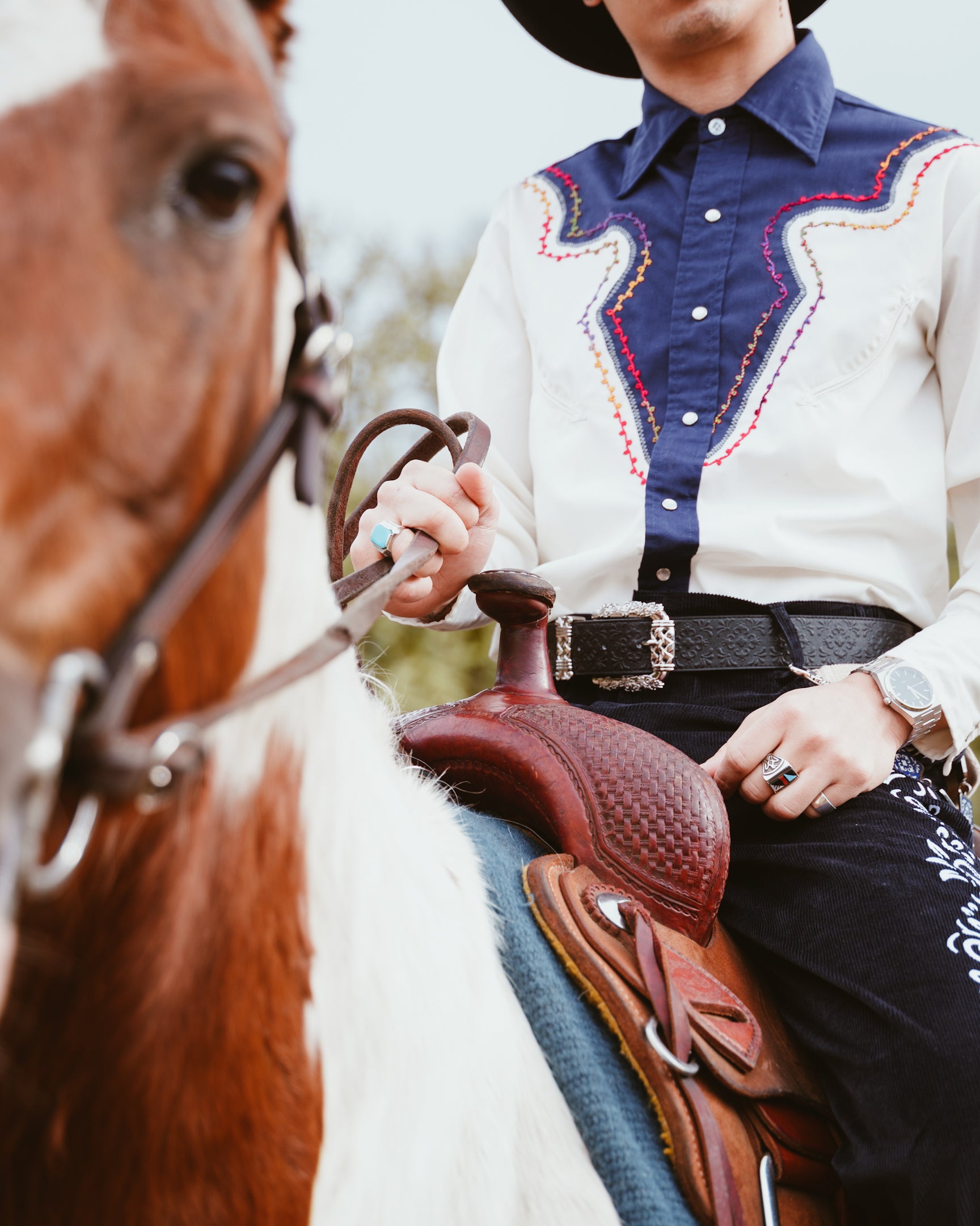 Talavera leather belt