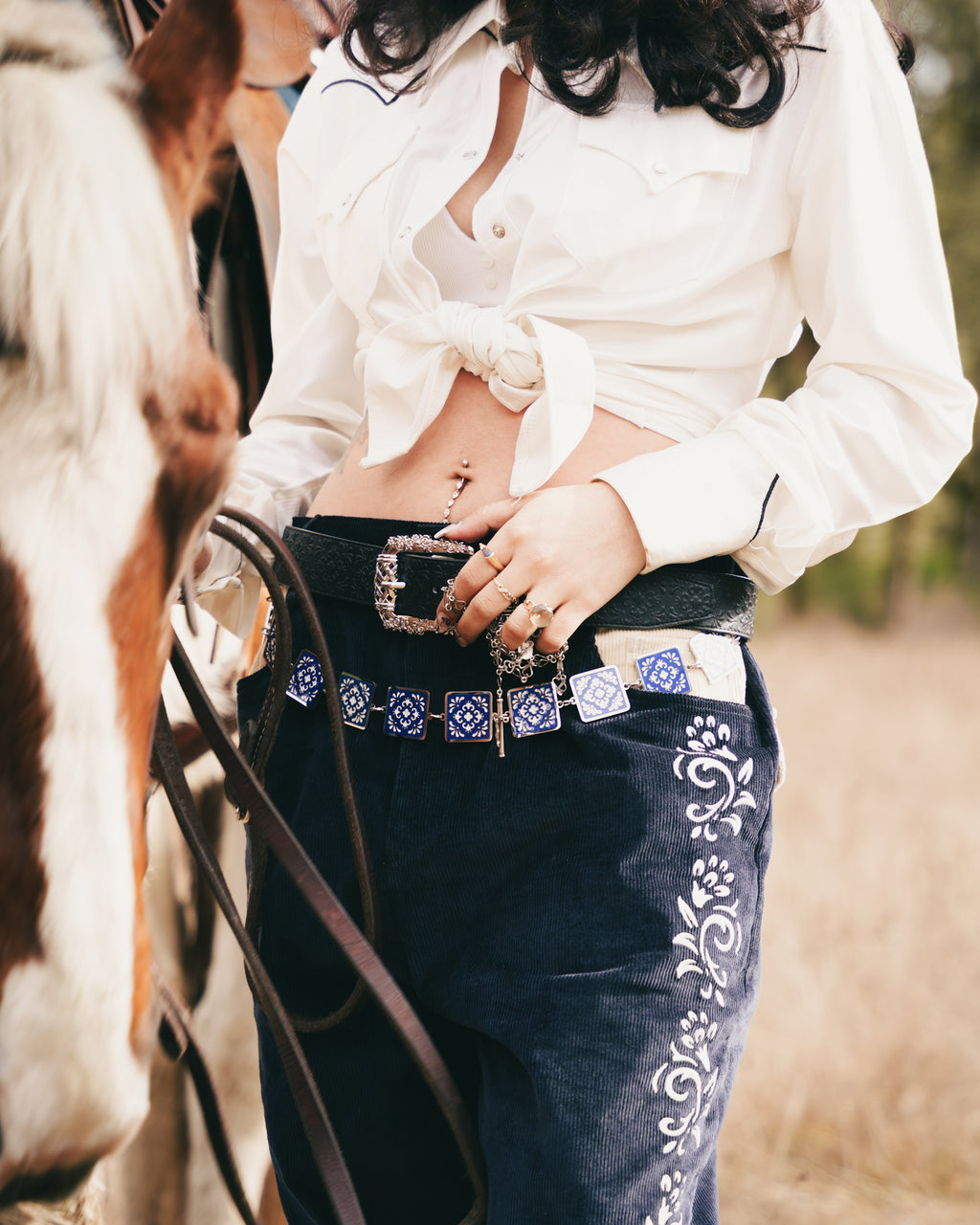 Talavera leather belt