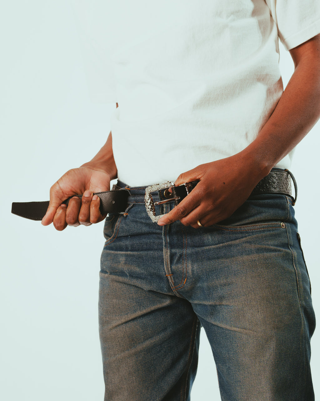 Talavera leather belt